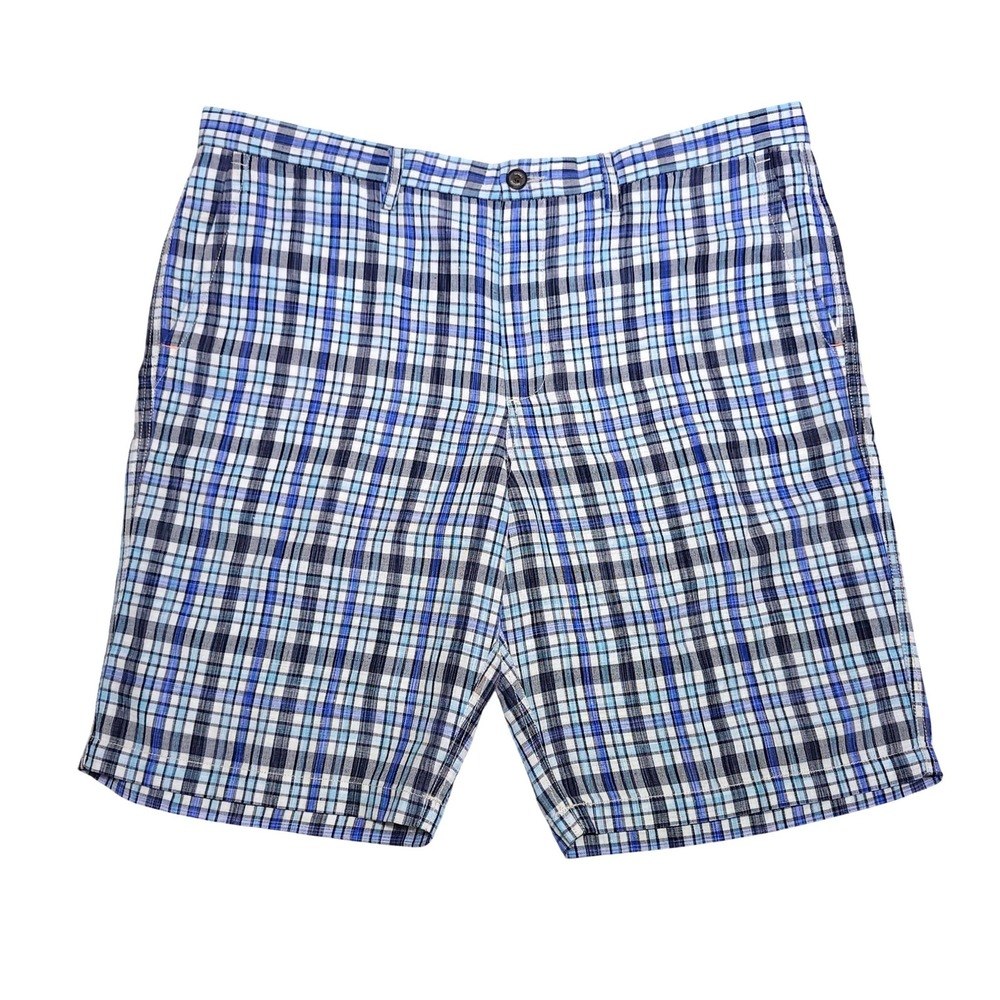 Tommy Bahama Plaid Shorts Size 40 Linen Tencel Blend Beach Preppy Golf Vacation